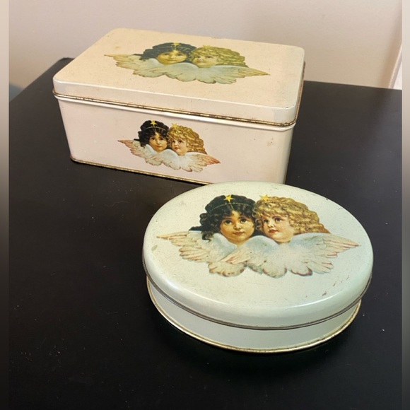 Fiorucci Other - RARE Vintage Fiorucci Angel Cherub Tin Perfume Canisters/Containers:Cottage/Boho